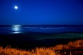Full moon over Newport Beach Royalty Free Stock Photo