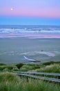 Full moon over Newport Beach Royalty Free Stock Photo