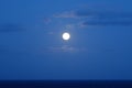 Full Moon over the Ocean Royalty Free Stock Photo