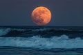 Full Moon Over Ocean Royalty Free Stock Photo