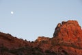 Full moon over red rocks sedona az Royalty Free Stock Photo