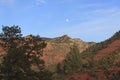 Full moon over rock in Sedona Royalty Free Stock Photo