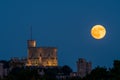 Full Moon over the Round Tower Windsor Castle Royalty Free Stock Photo