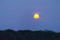 Full moon over ruwenzori mountains Royalty Free Stock Photo