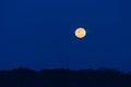 Full moon over ruwenzori mountains Royalty Free Stock Photo