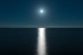 Full moon over sea Royalty Free Stock Photo