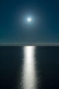 Full moon over sea Royalty Free Stock Photo