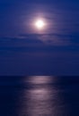 Full moon over the sea Royalty Free Stock Photo