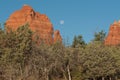 Full Moon Over Sedona Red Rocks Royalty Free Stock Photo