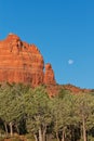 Full Moon over Sedona Red Rocks Royalty Free Stock Photo