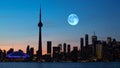 Full moon over Toronto, Canada
