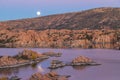 Full Moon Over Watson Lake Royalty Free Stock Photo