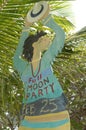 Full Moon Party sign at Trellis Bay, Beef Island, BVI