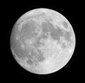 full moon phase and the black sky and craters of the lunar surfa