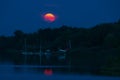 Full Moon, Prekmurje, Slovenia Royalty Free Stock Photo