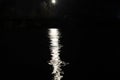 A full moon over water. Royalty Free Stock Photo