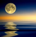 Full moon reflection