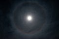 Full moon with ring shaped halo