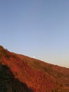 Full moon is rising above himalaya mountains Royalty Free Stock Photo