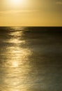 Full moon rising over the ocean with magical reflection Royalty Free Stock Photo