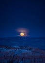Full Moon Rising Over Hoodoos with Copy Space Royalty Free Stock Photo