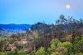 Full moon over Red River Gorge in Kentucky Royalty Free Stock Photo