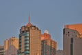 Full Moon setting behind building at hong kong 22 July 2021 F