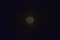 Full moon in the sky.Moon in black background. Royalty Free Stock Photo