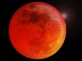 Blood Red Full Moon Royalty Free Stock Photo