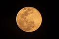 Full moon stack dark night sky. The full moon is lunar phase when It appears fully illuminated from Earth`s perspective.