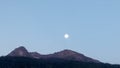 Full moon before sunrise rocky mountains