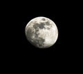 Full moon up close in a black night sky Royalty Free Stock Photo