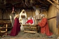 Full Nativity Scene Royalty Free Stock Photo