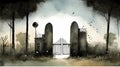 Full Page Illustration Of Beautiful Gate By Jon Klassen