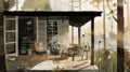 Full Page Illustration Of Beautiful Porch By Jon Klassen
