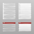 Full Paper And Empty Plastic Bags Icon Set