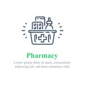 Full pharmacy basket, purchase medical product, purchase delivery