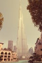 Full picture shot of AL-BURJ KHALIFA, Dubai,UAE on 28 June 2017 Royalty Free Stock Photo