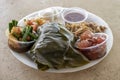 Full Plate of Fresh Local Food Truck Lunch in Hawaii