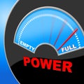 Full Power Means Electric Measure And Powered