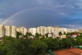 Full rainbow over blocks of flats