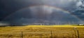 Full Rainbows over California Countryside