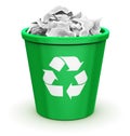 Full recycle bin Royalty Free Stock Photo