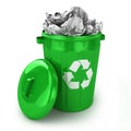 Full recycle bin Royalty Free Stock Photo