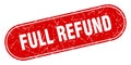 full refund sign. full refund grunge stamp.