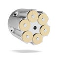 Full Revolver Cylinder Royalty Free Stock Photo