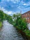 Rushing river, Wilmington, Vermont Royalty Free Stock Photo