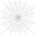 Full screen black spiderweb on white background