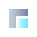 Full screen mode flat gradient color ui icon Royalty Free Stock Photo