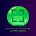 Full screen mode glossy ui button with linear icon Royalty Free Stock Photo